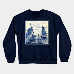 Dutch Blue Delft Crewneck Sweatshirt